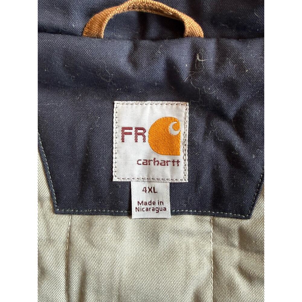 Carhartt Men's 103387 Flame-Resistant Cat 3 Quick Duck Vest Navy Blue 4XL - Picture 3 of 9